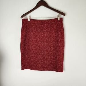 Michael Michael Kors Women's Merlot Snakeskin Print Ponte Straight Skirt Size 10